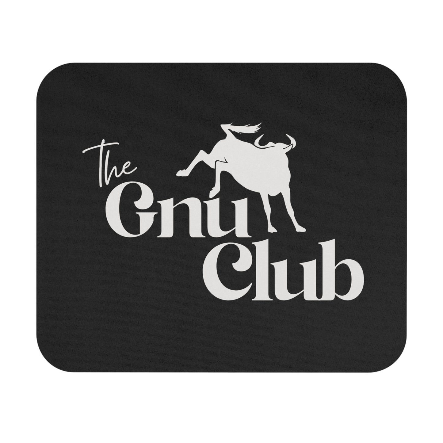 The Gnu Club Mouse Pad - Stylish Gaming Desk Accessory, Office Decor, Gift for Gamers, College Students, Animal Lovers