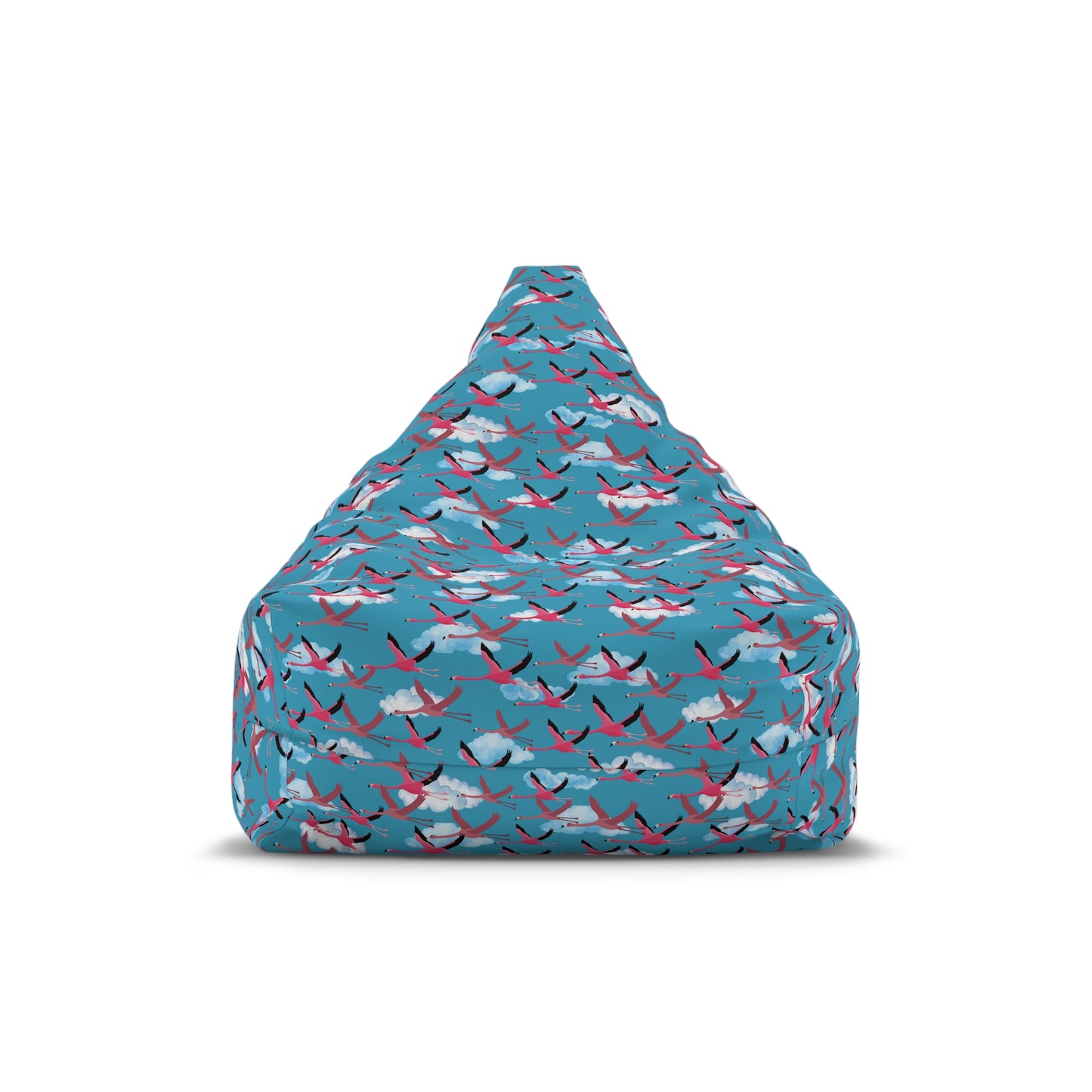 Bean Bag Chair Cover - Flying Flamingo Pattern (Blue Sky)
