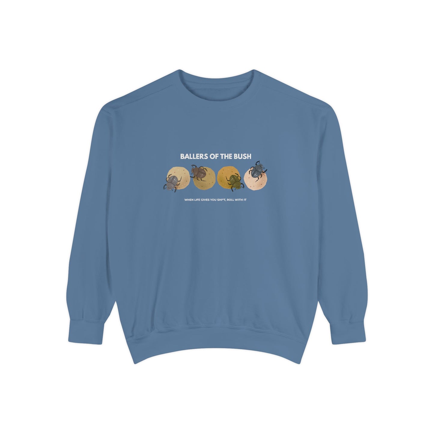 Rolling Dung Beetle Design Sweatshirt, Cozy Unisex Pullover, Perfect for Nature Lovers, Gifts for Biologists, Casual Layering Piece