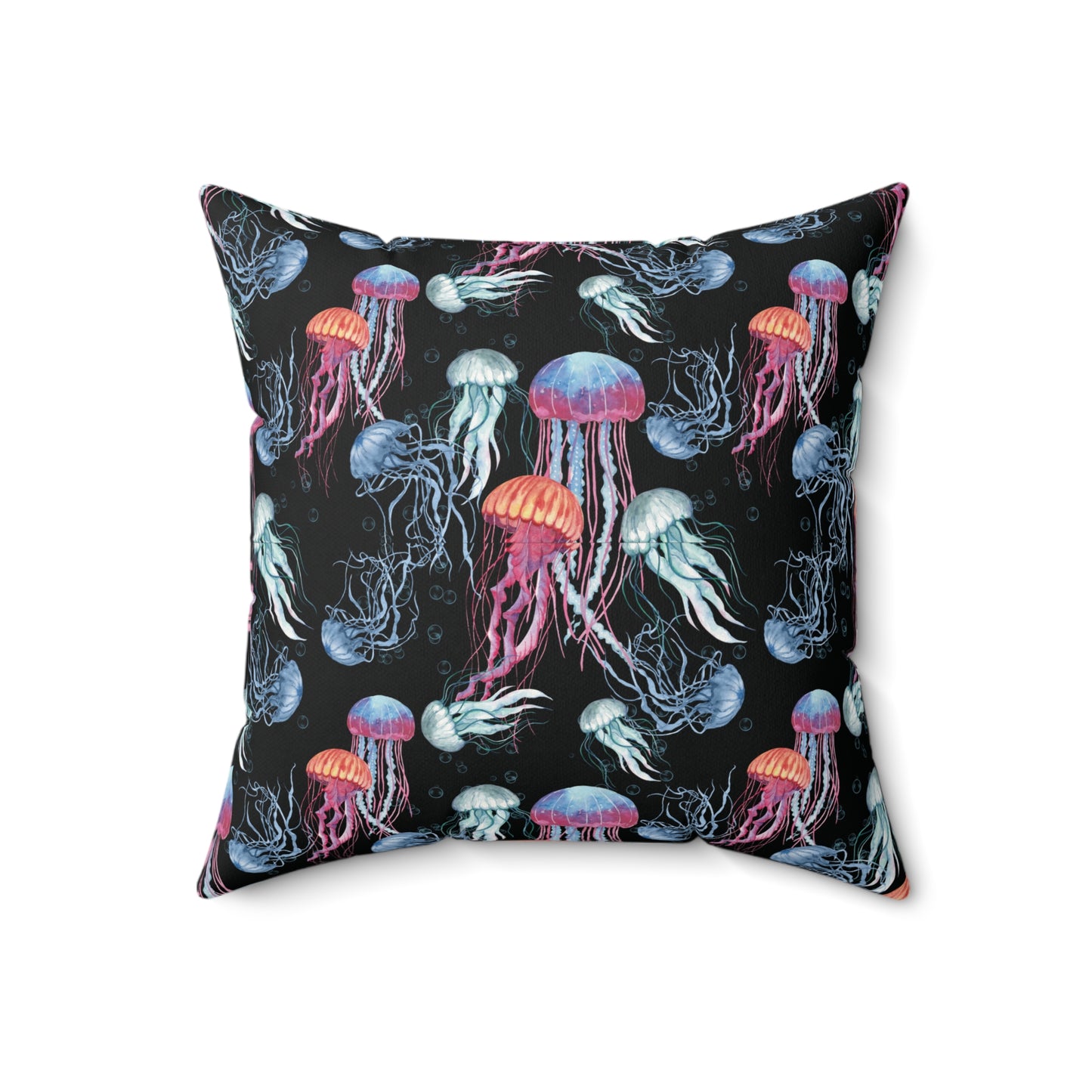 Jellyfish Dance Lux Faux Suede Throw Pillow with Insert - 18" x 18", 20" x 20"
