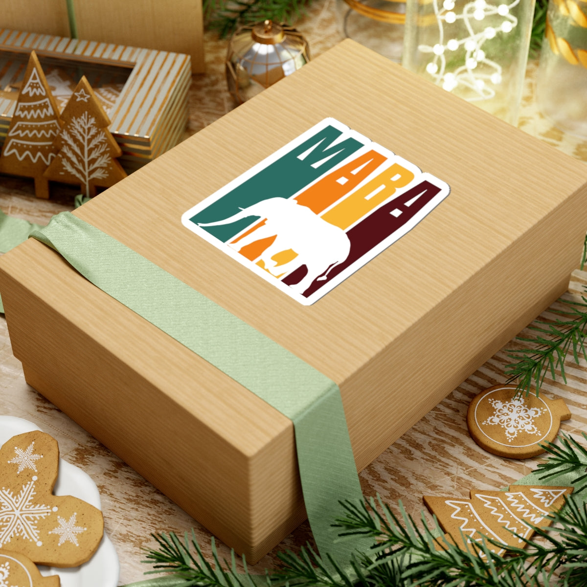 Safari Themed, Elephant, Masai Mara, Vibrant Kiss-Cut Stickers for Laptop, Scrapbooking, Gifts, Eco-Friendly Decor, Customizable Designs