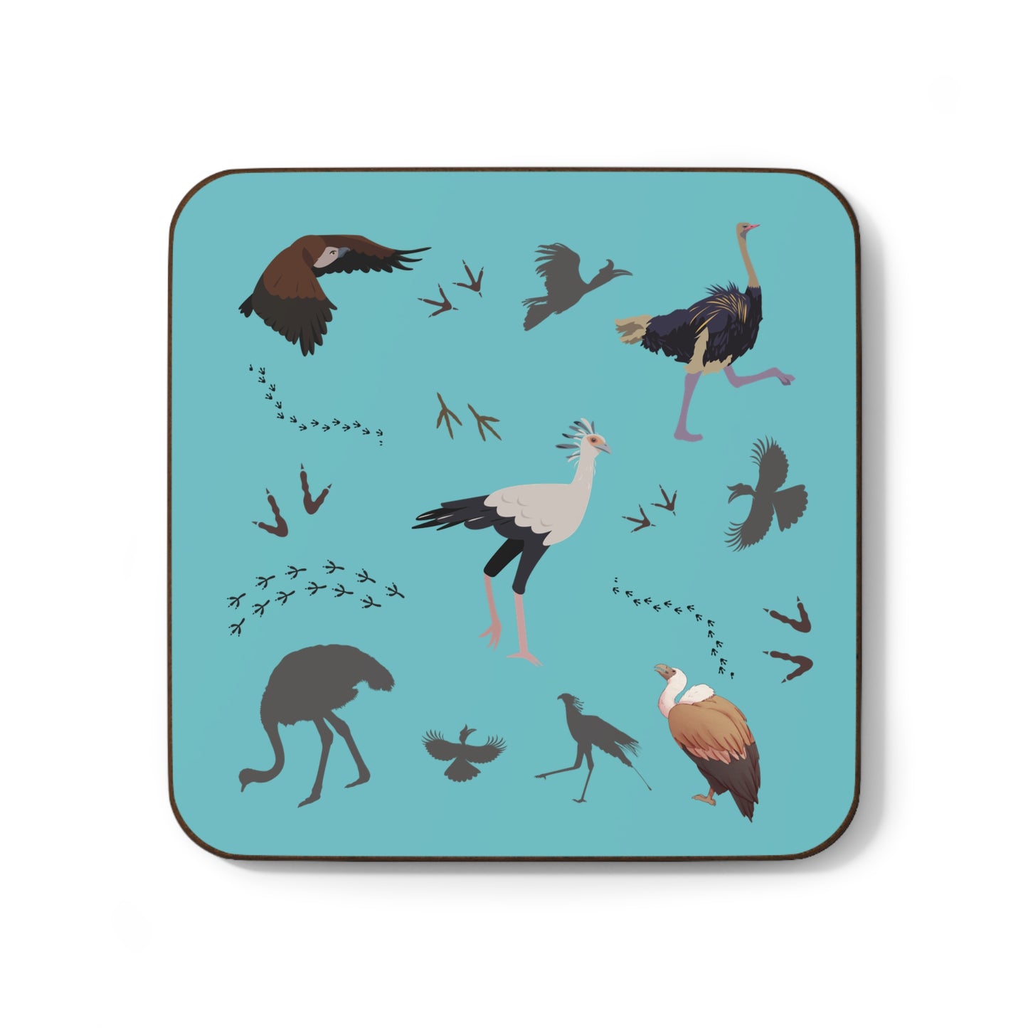Coaster - Safari Bird Print (Teal)