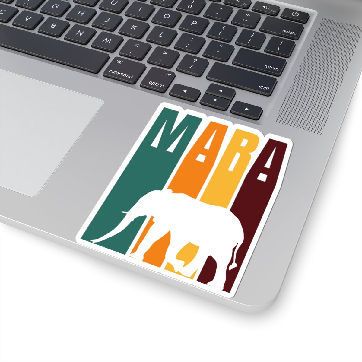 Safari Themed, Elephant, Masai Mara, Vibrant Kiss-Cut Stickers for Laptop, Scrapbooking, Gifts, Eco-Friendly Decor, Customizable Designs