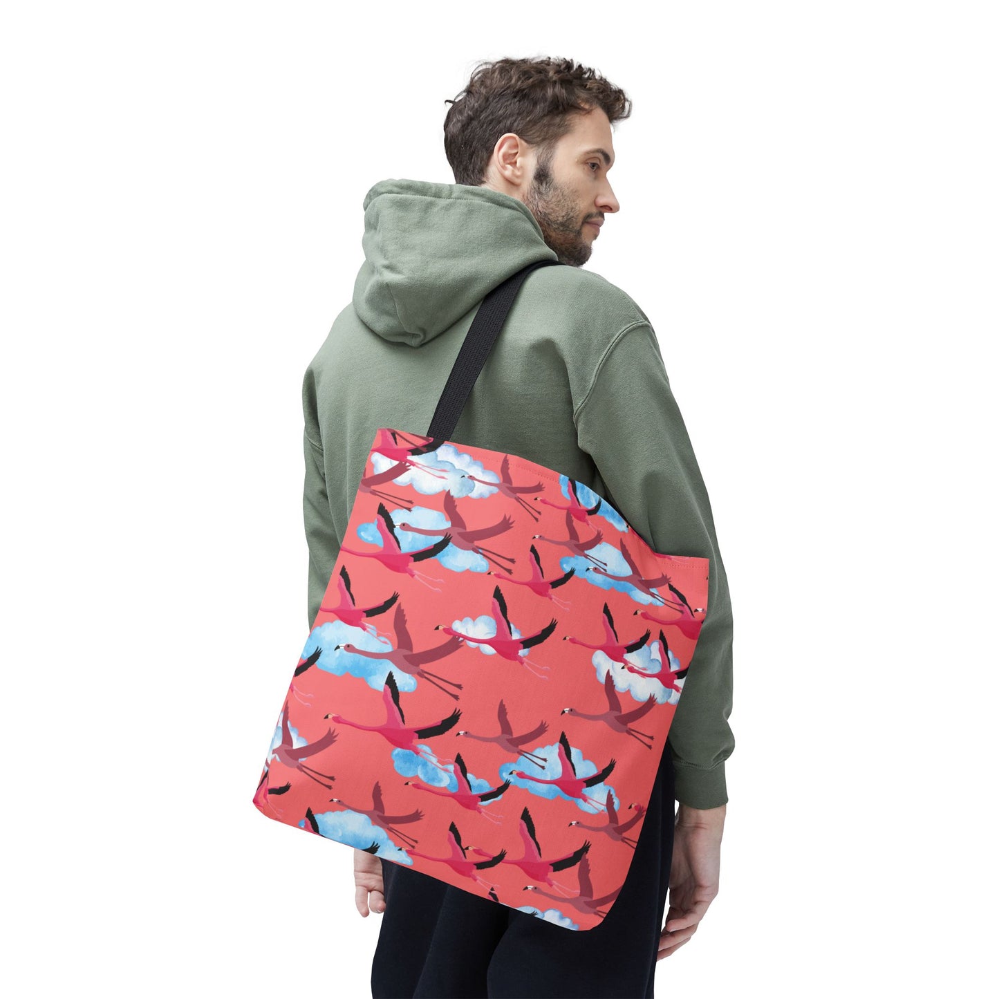 Flying Flamingo Tote Bag