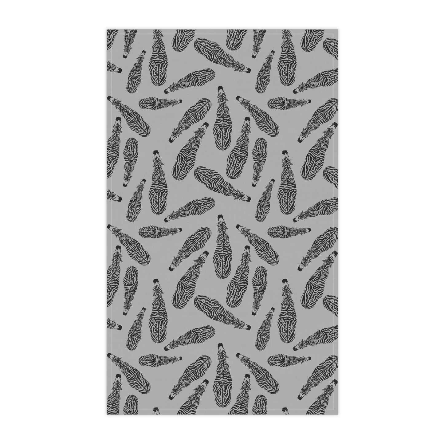 Zebra from the Sky Print Tea Towels (Black), Rustic Kitchen Decor, Gift for Animal Lovers, Boho Kitchen Accessories