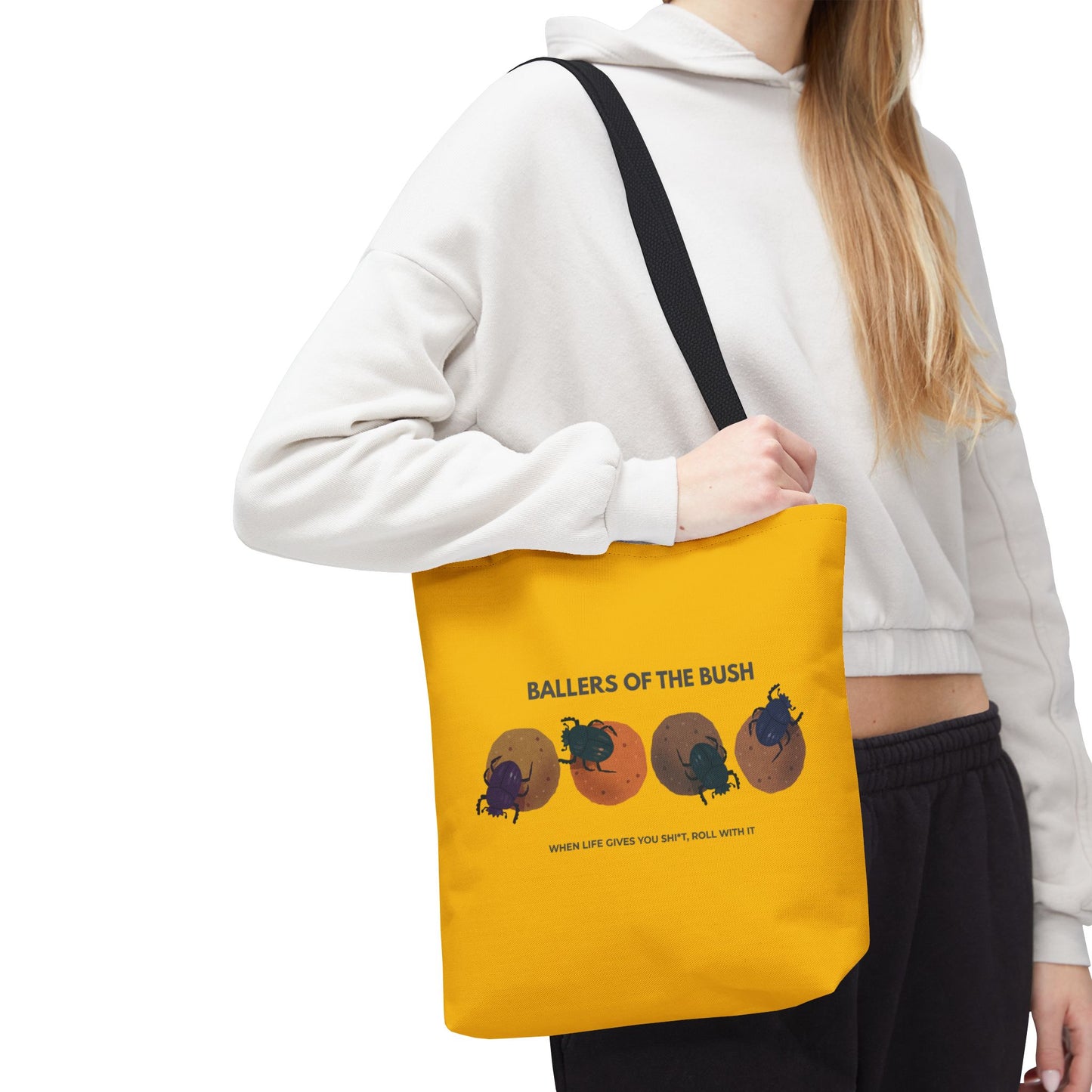 Dung Beetle Rolling Tote Bag