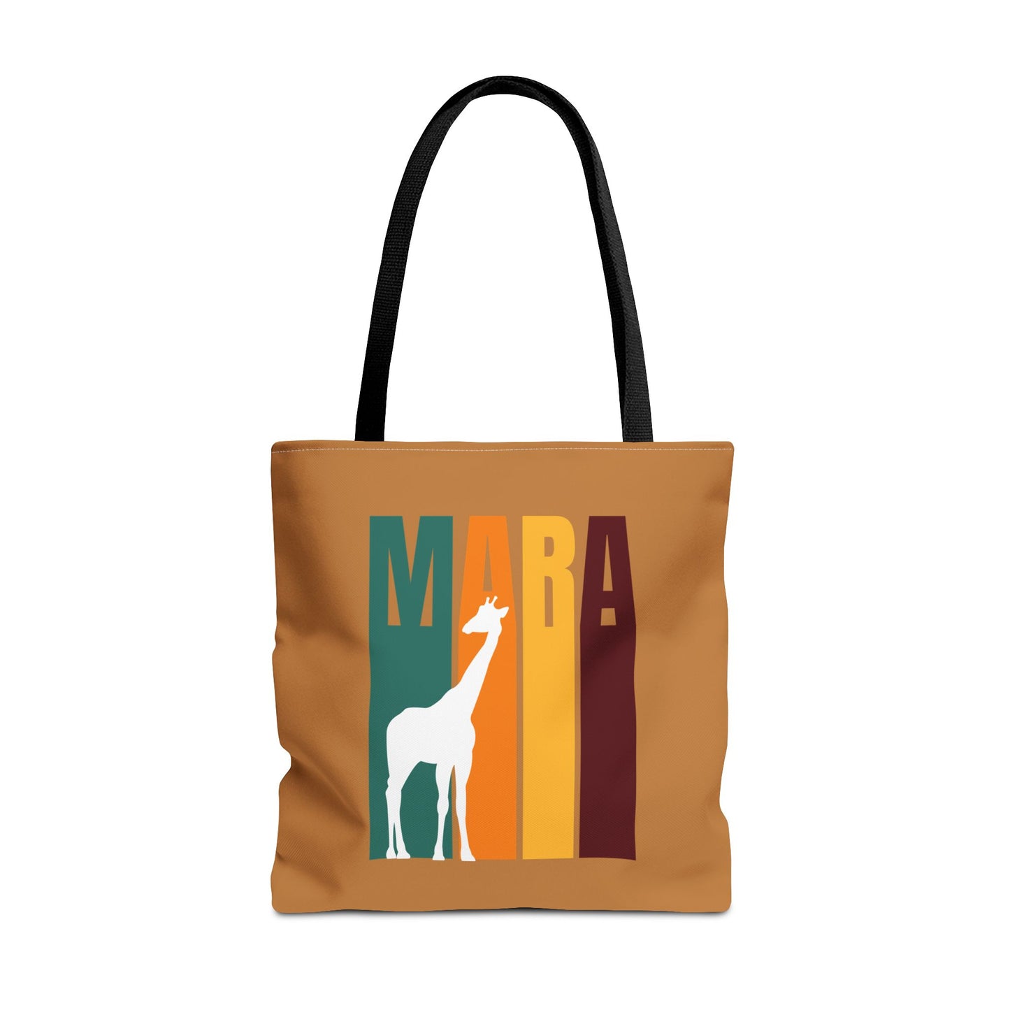 Giraffe Print Tote Bag (Light Brown), Masai Mara Safari, Eco-Friendly Shopping Tote, Stylish Animal Lovers Gift, Casual Handbag, Birthday or Holiday Gift