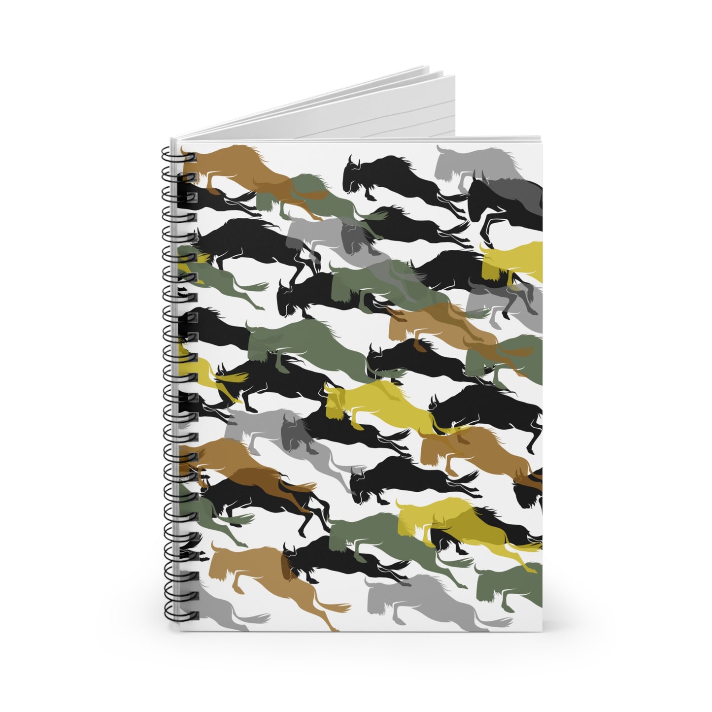 Notebook - Wildebeest Migration Theme, Ruled Line