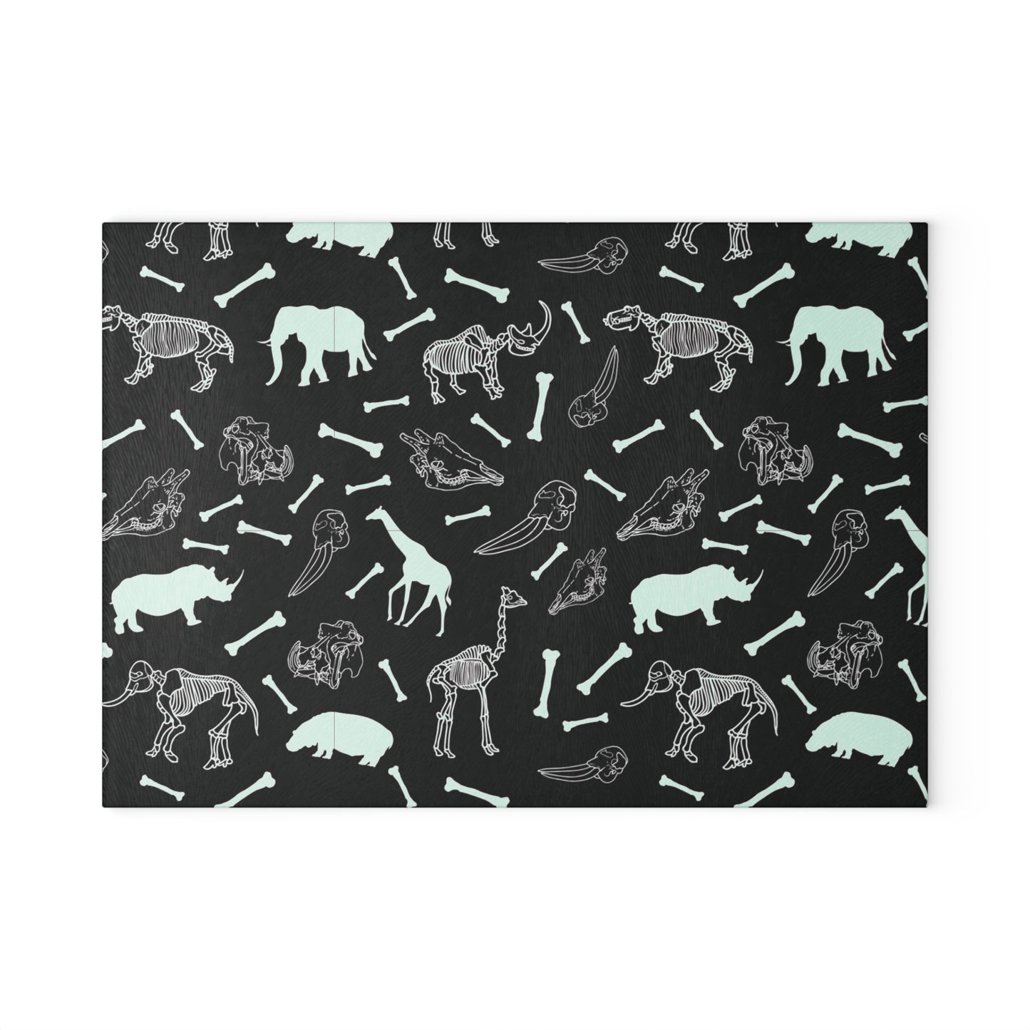 Animal Skeleton Glass Cutting Board