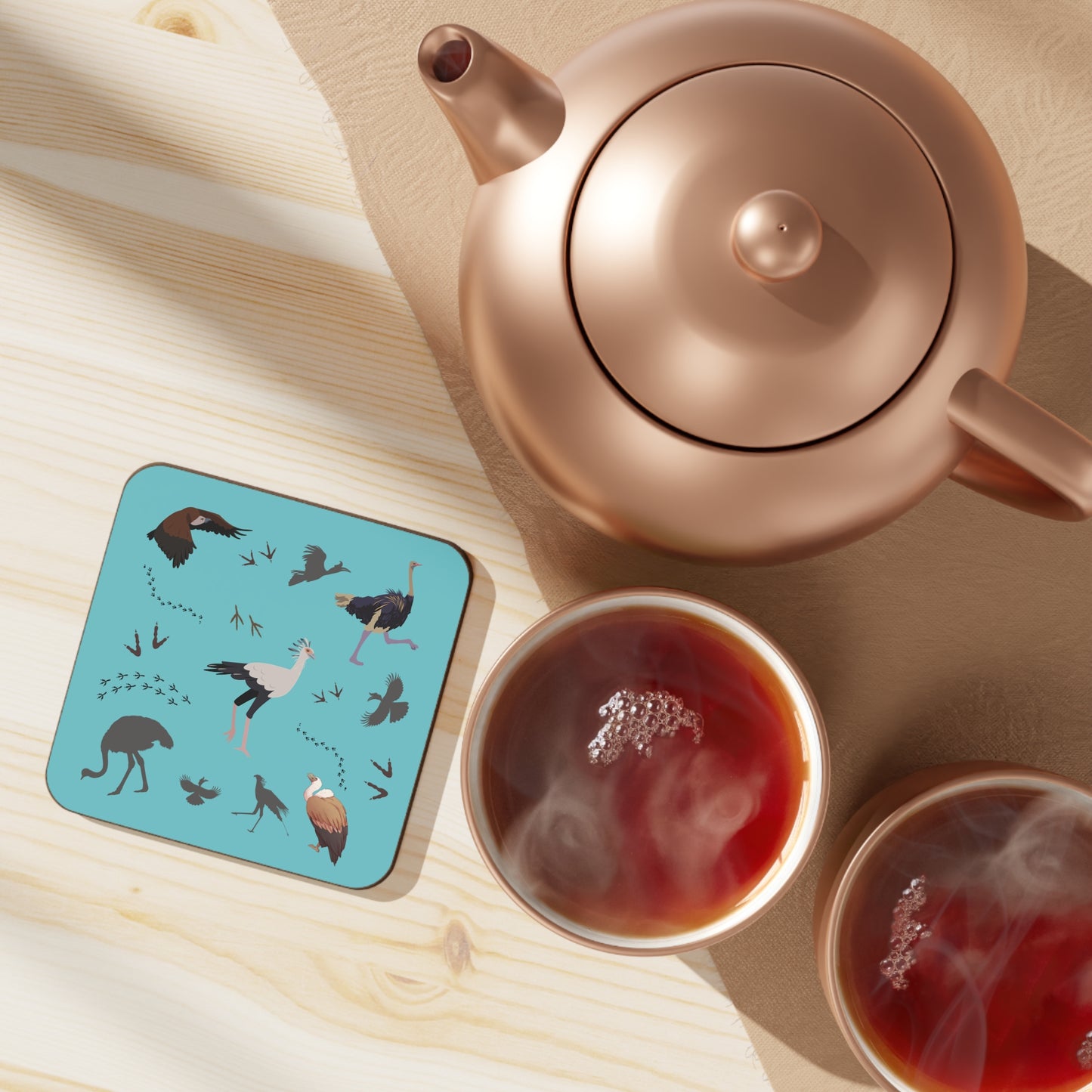 Coaster - Safari Bird Print (Teal)