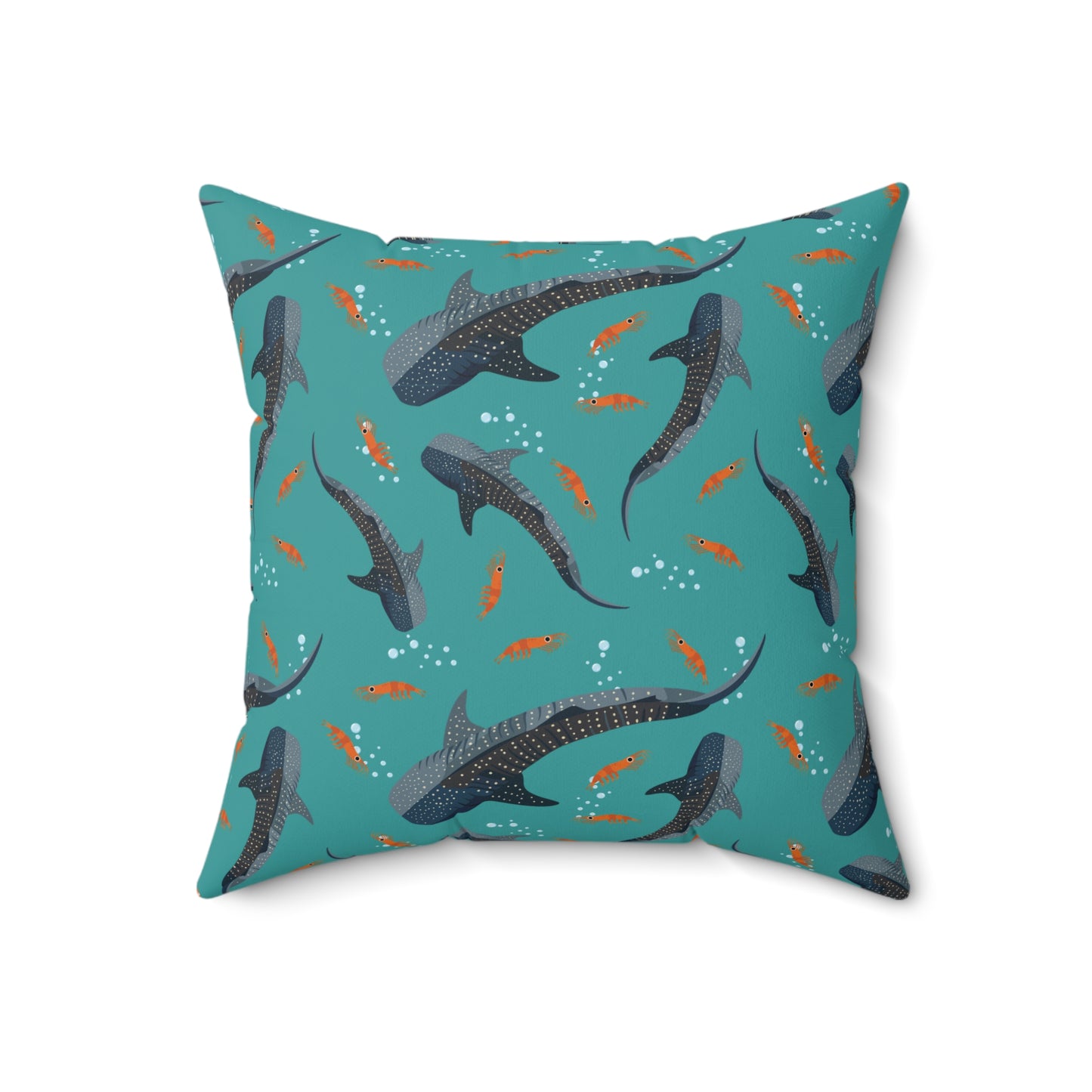 Whale Shark Lux Faux Suede Throw Pillow with Insert - 18" x 18", 20" x 20"