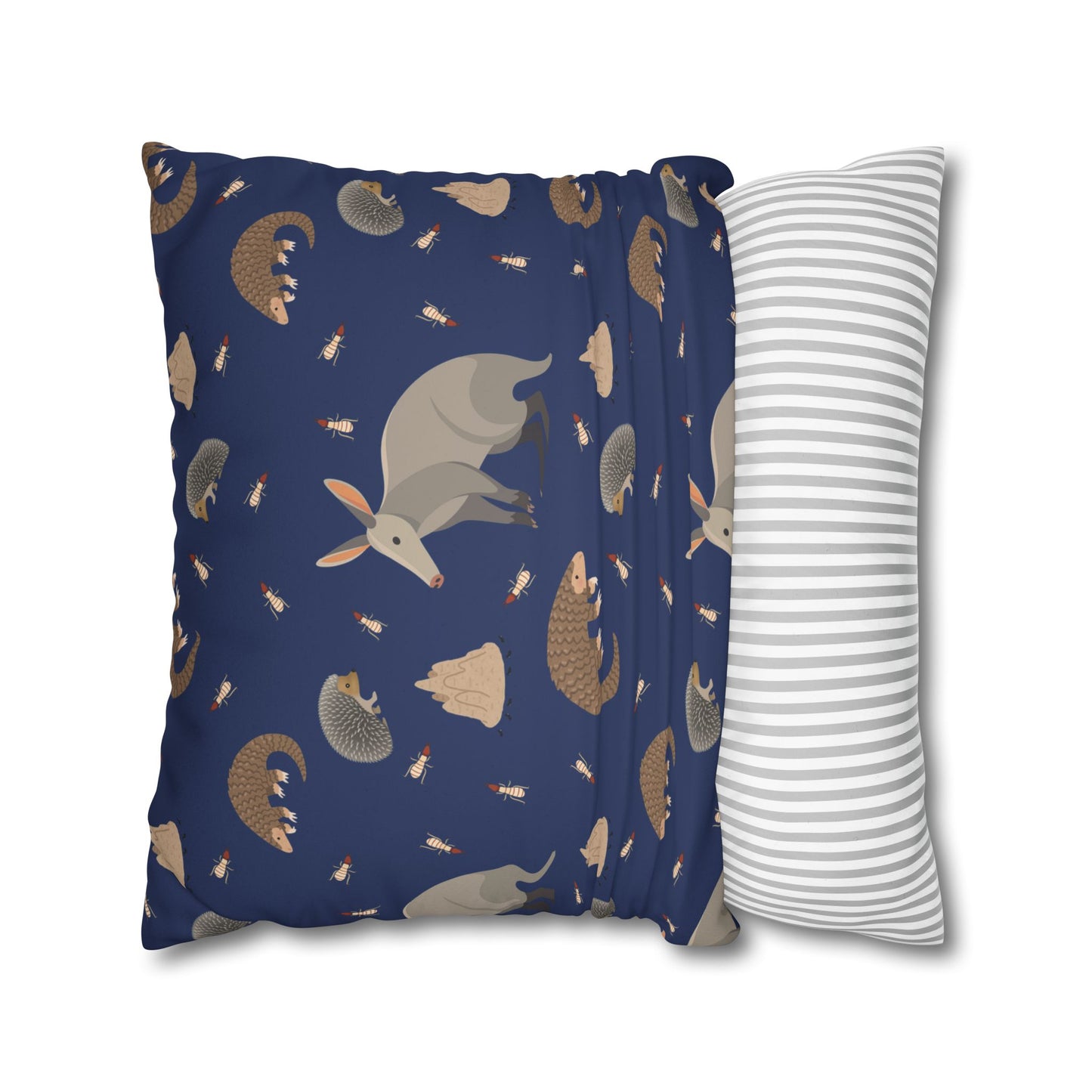 Nocturnal Animal Lux Faux Suede Throw Pillow Cover – 18" x 18" & 20" x 20"