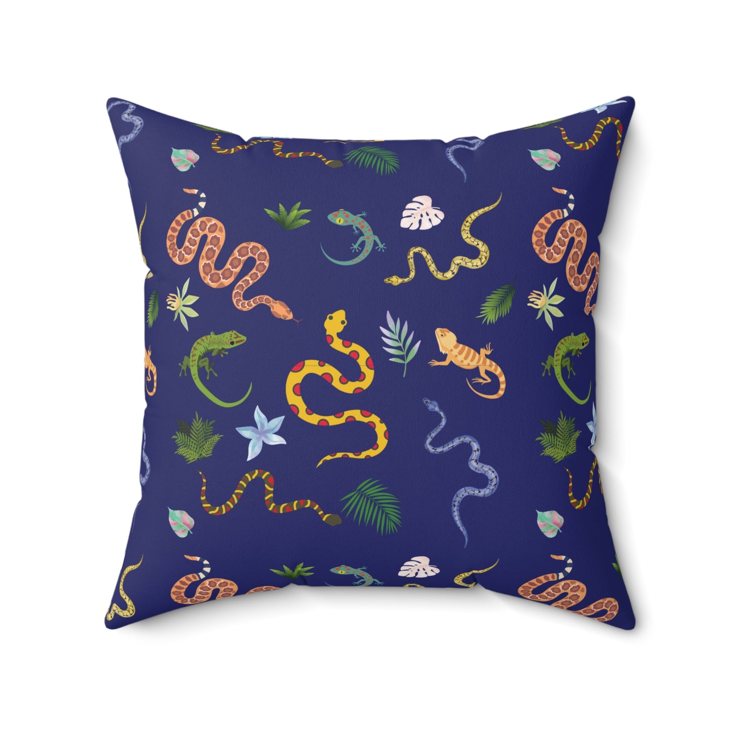 Dancing Reptile Lux Faux Suede Throw Pillow with Insert - 18" x 18", 20" x 20"
