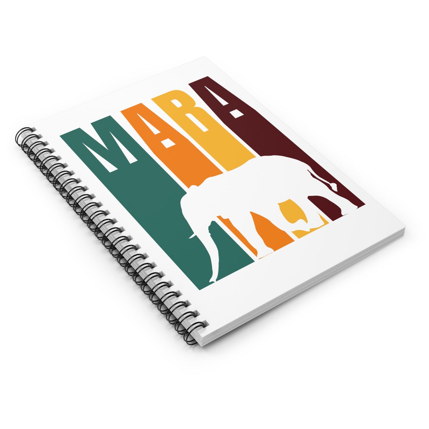 Elephant in the Mara Spiral Notebook - Ruled Line | Eco-Friendly Journal, Masai Mara Safari, Travel Planner, Gift for Animal Lovers, Creative Writing, Nature Enthusiasts