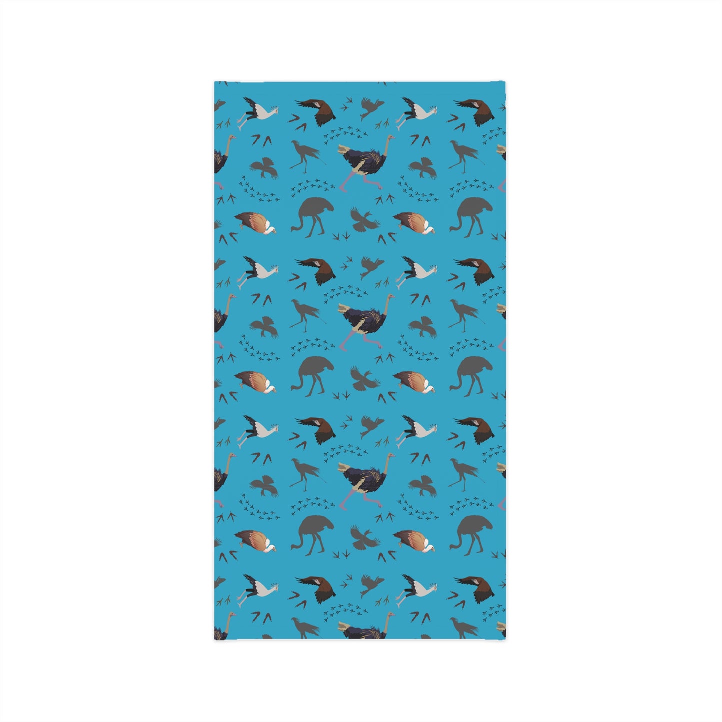 Colorful Lightweight Safari Bird Neck Gaiter with Safari Bird Design (Turquoise), Outdoor Accessory, Unique Gift, Hiking Gear, Nature-Themed Scarf