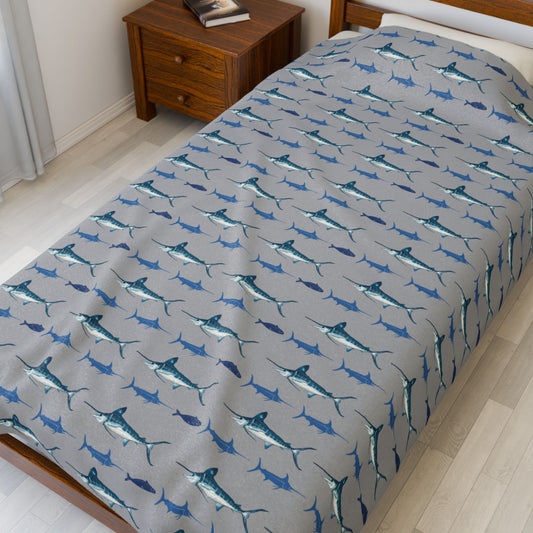 Marlin Velveteen Plush Blanket