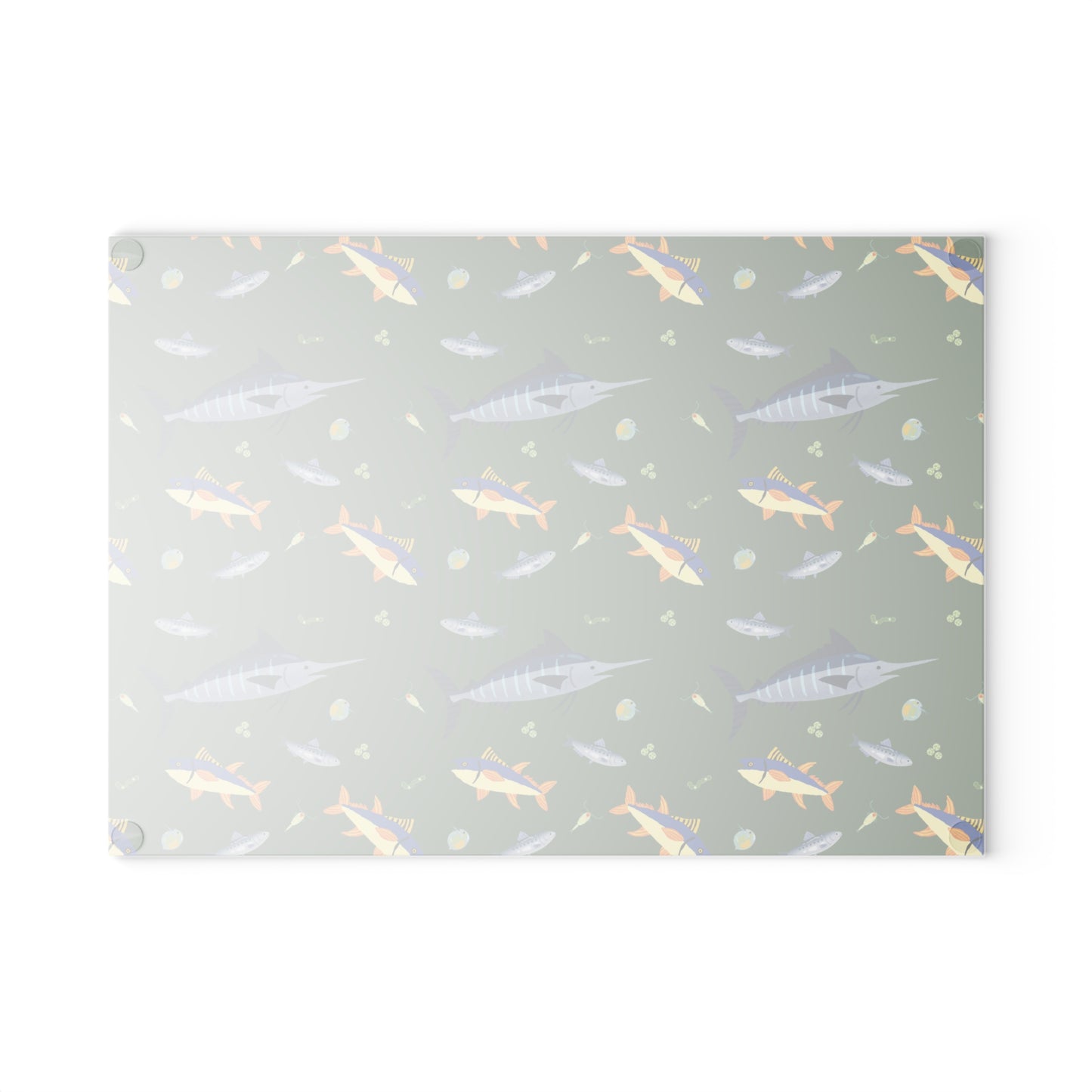Marine Food Chain - Glass Cutting Board
