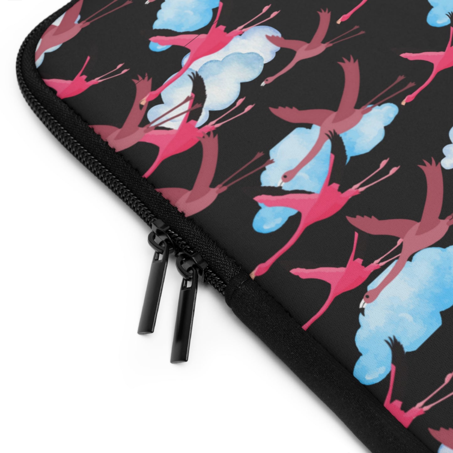 Flying Flamingo Pattern Laptop Sleeve, Stylish Laptop Bag, Wildlife Laptop Cover, Gift for Bird Lovers, Laptop Case for Travel