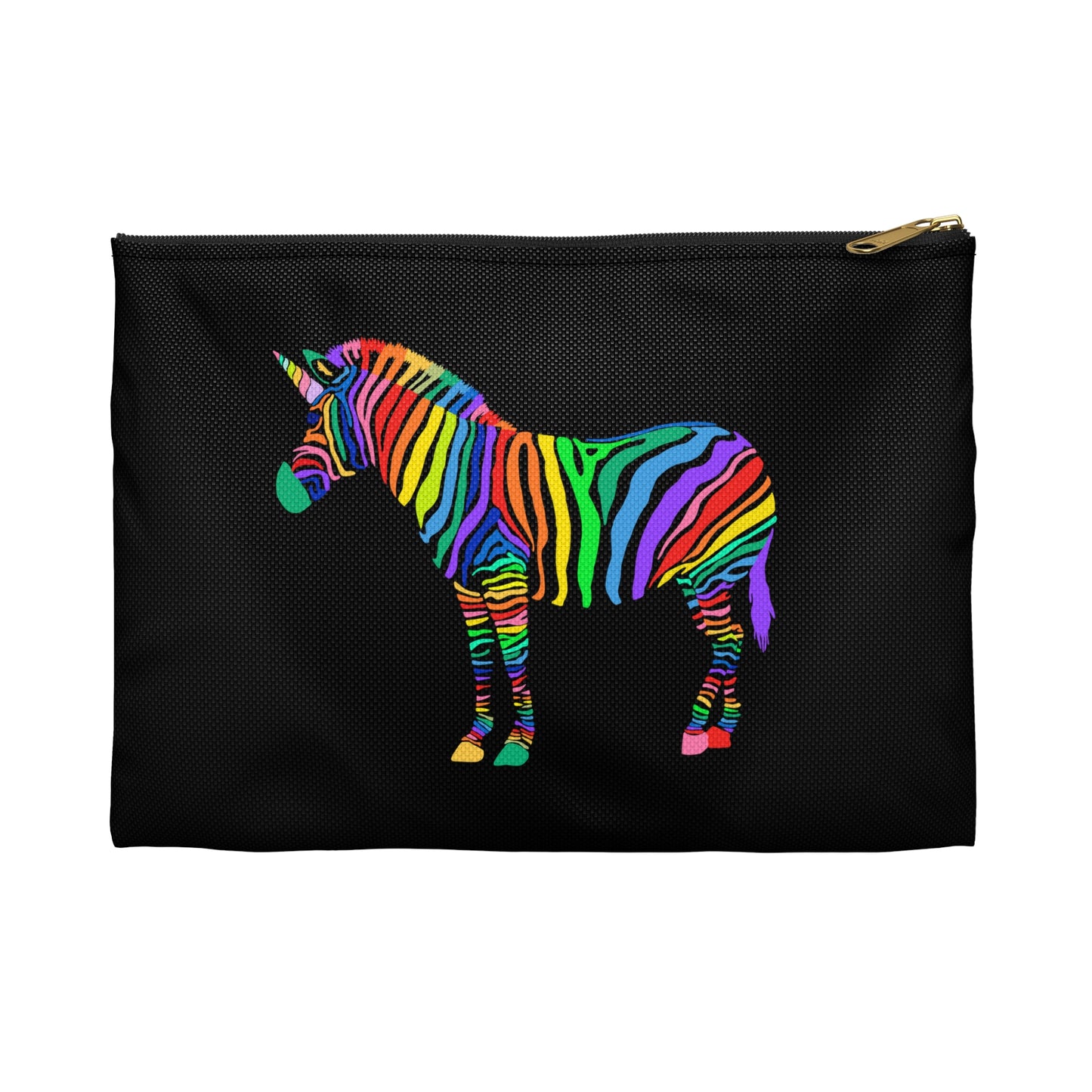 Rainbow Unicorn Zebra Accessory Pouch, Travel Bag, Makeup Bag, Organizing Pouch, Gift for Nature and Bird Enthusiasts