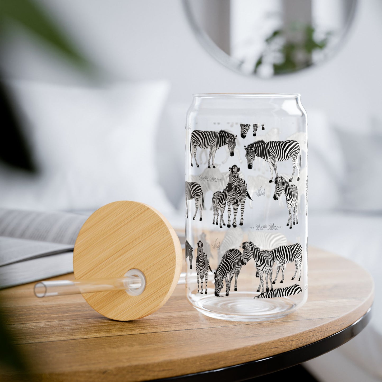 Zebra Herd Sipper Glass