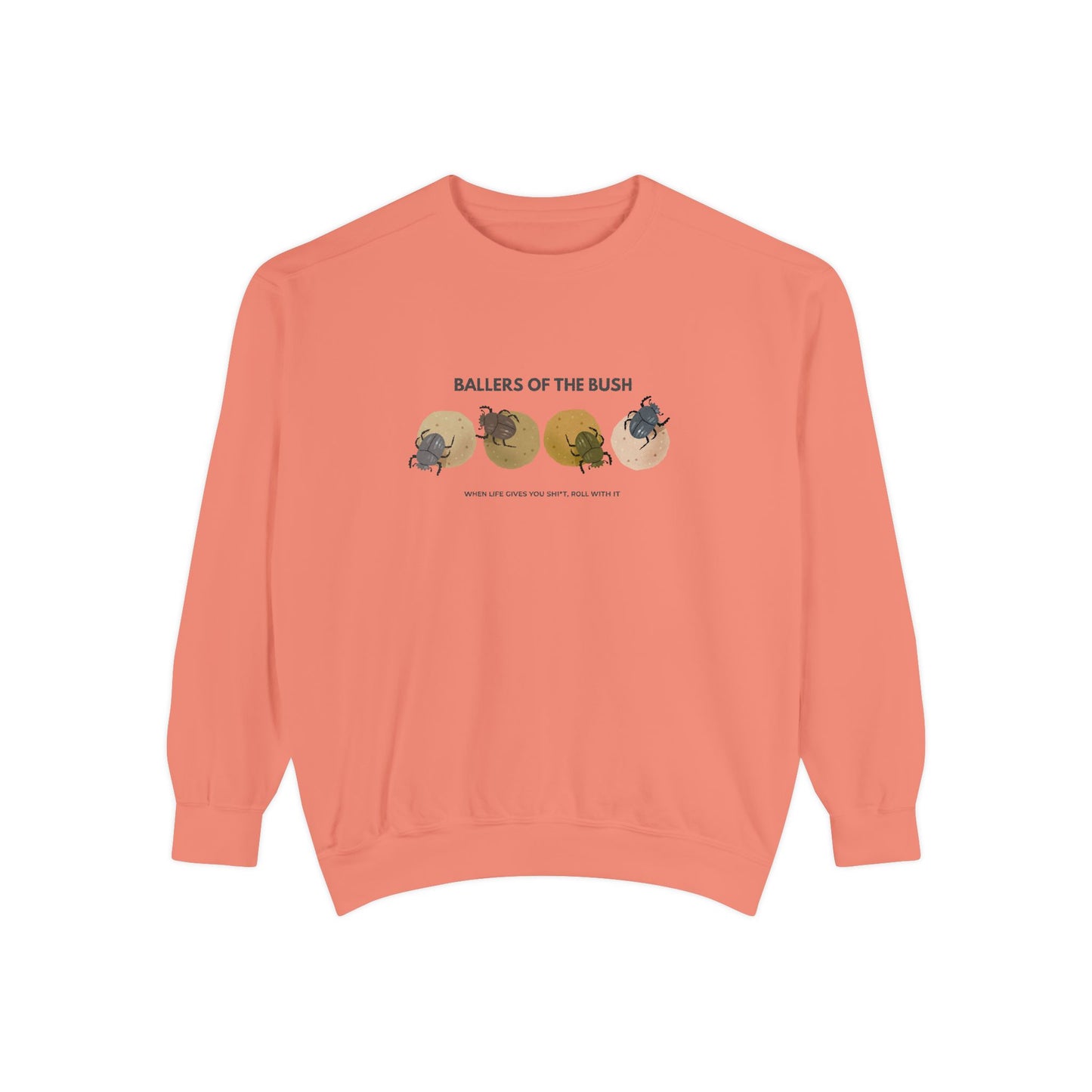 Rolling Dung Beetle Design Sweatshirt, Cozy Unisex Pullover, Perfect for Nature Lovers, Gifts for Biologists, Casual Layering Piece