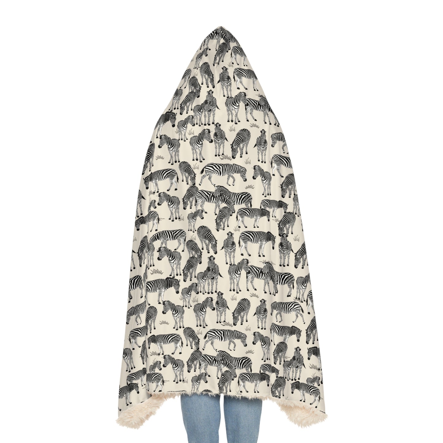 Zebra Herd Hooded Snuggle Blanket