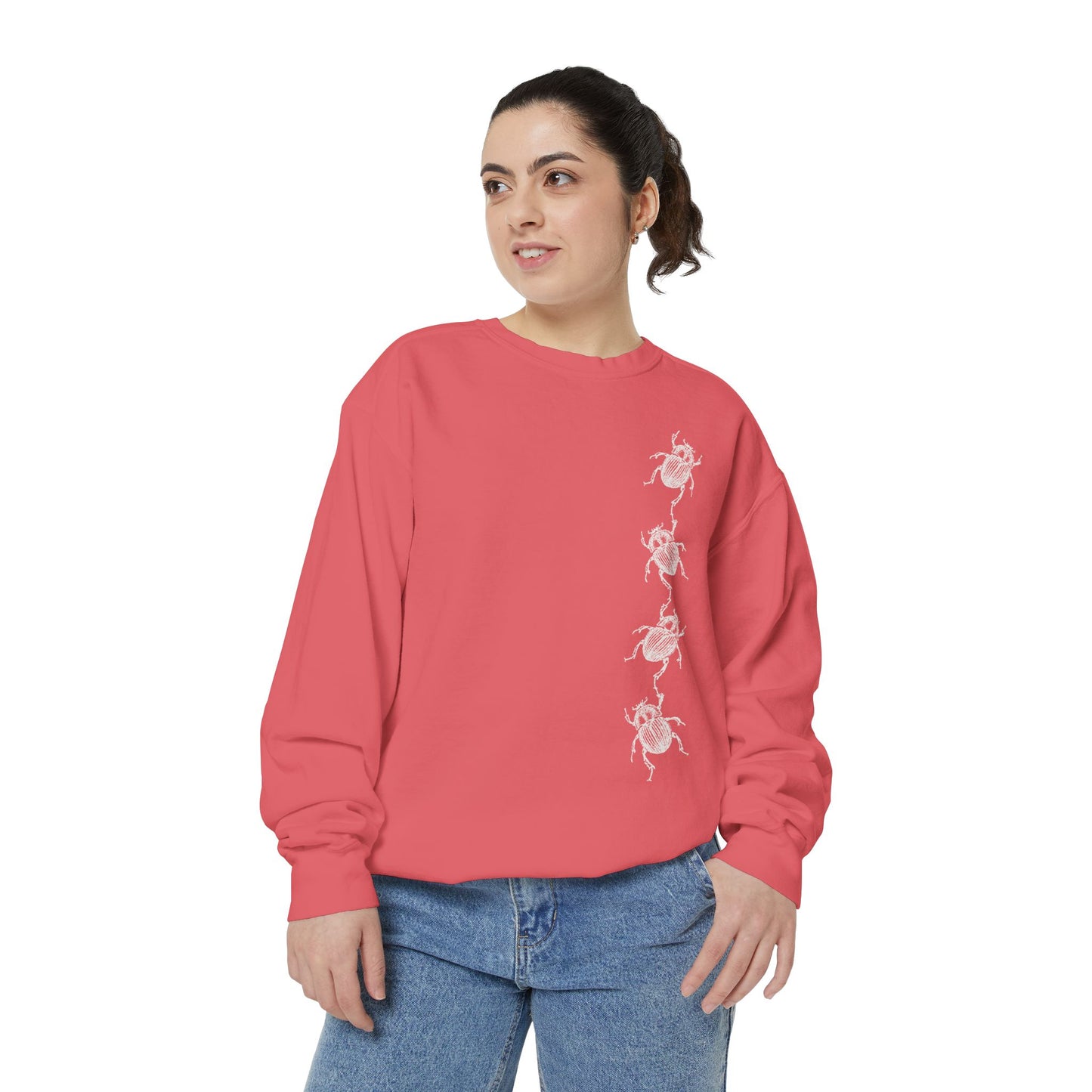 Dung Beetle Chain Design Sweatshirt, Cozy Unisex Pullover, Perfect for Nature Lovers, Gifts for Biologists, Casual Layering Piece