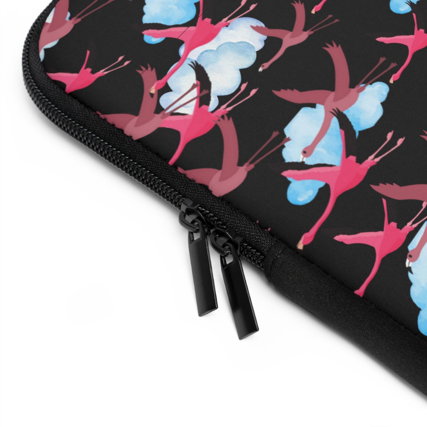 Flying Flamingo Pattern Laptop Sleeve, Stylish Laptop Bag, Wildlife Laptop Cover, Gift for Bird Lovers, Laptop Case for Travel