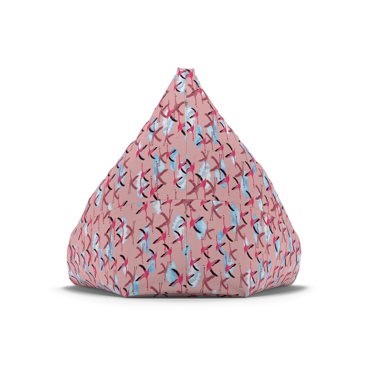 Bean Bag Chair Cover - Flying Flamingo Pattern (Dusty Pink)