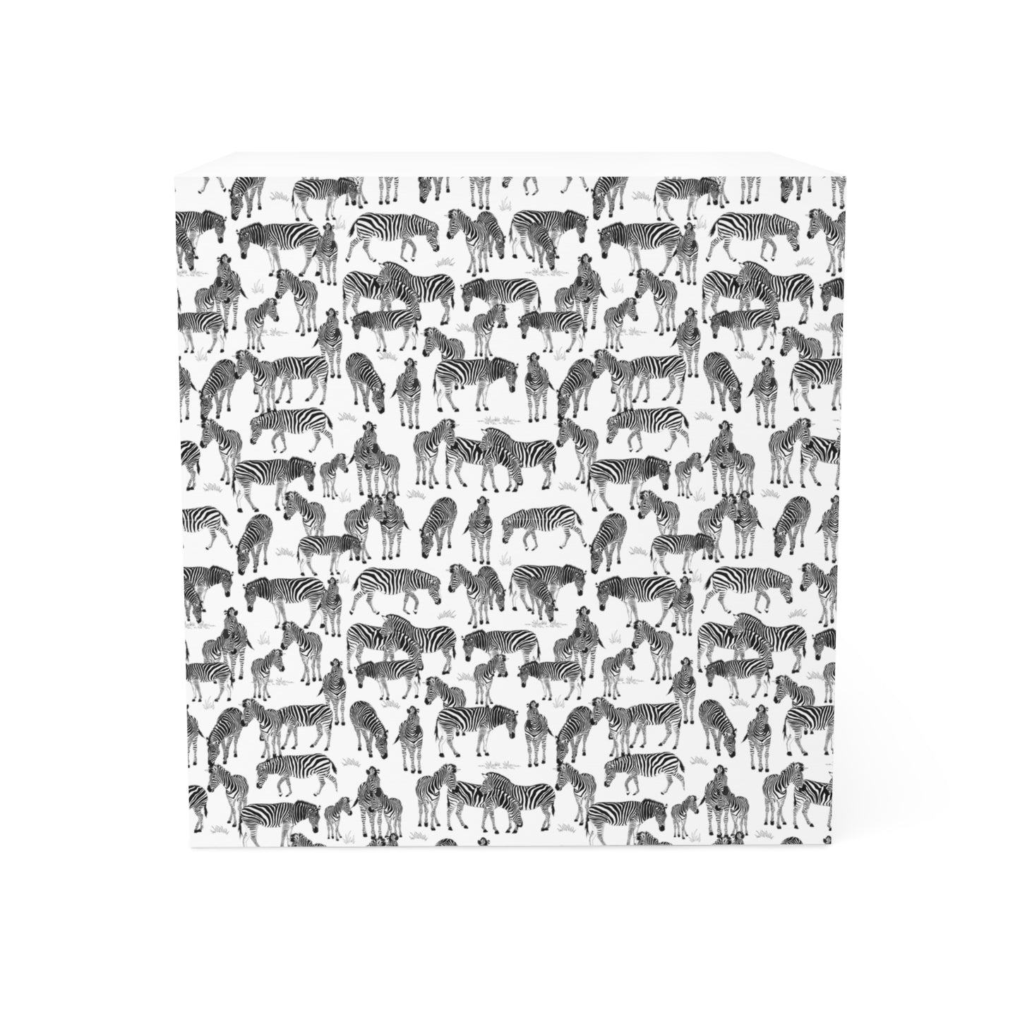 Zebra Herd Note Cube, Unique Sticky Memo Pad, Desk Organizer Gift, Animal Print Office Supplies, Fun Note Taking Accessories