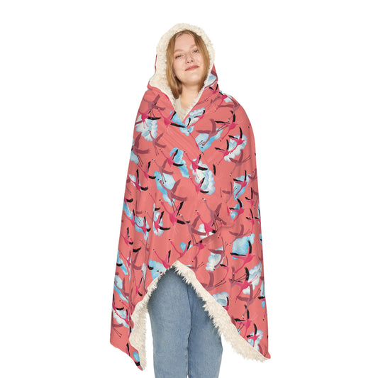 Flying Flamingo Hooded Snuggle Blanket