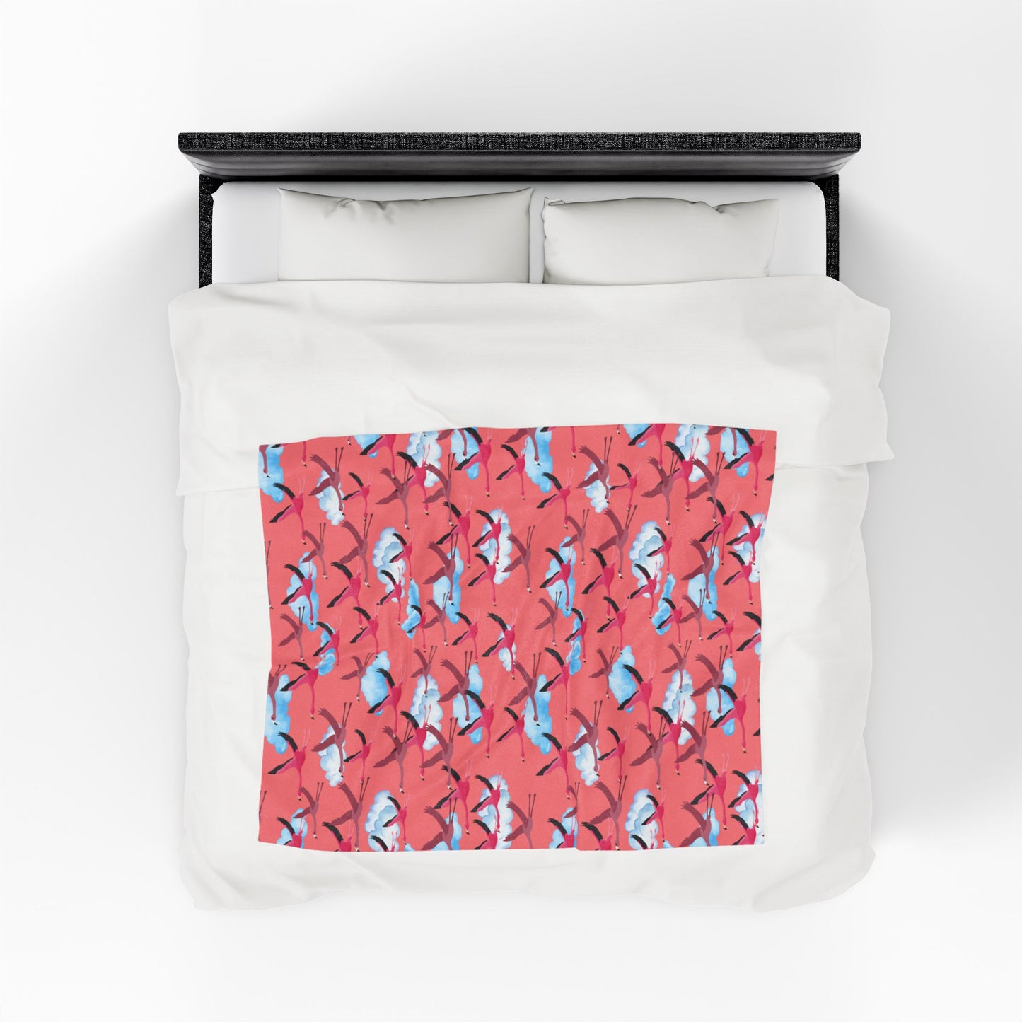 Flying Flamingo Velveteen Plush Blanket