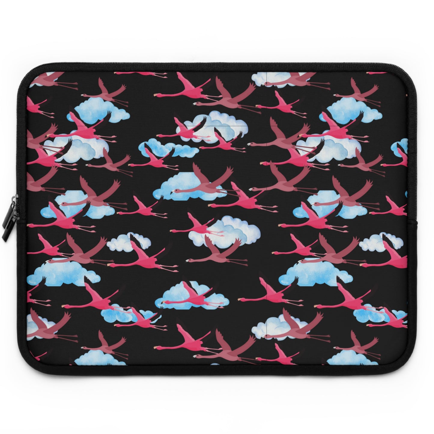 Flying Flamingo Pattern Laptop Sleeve, Stylish Laptop Bag, Wildlife Laptop Cover, Gift for Bird Lovers, Laptop Case for Travel