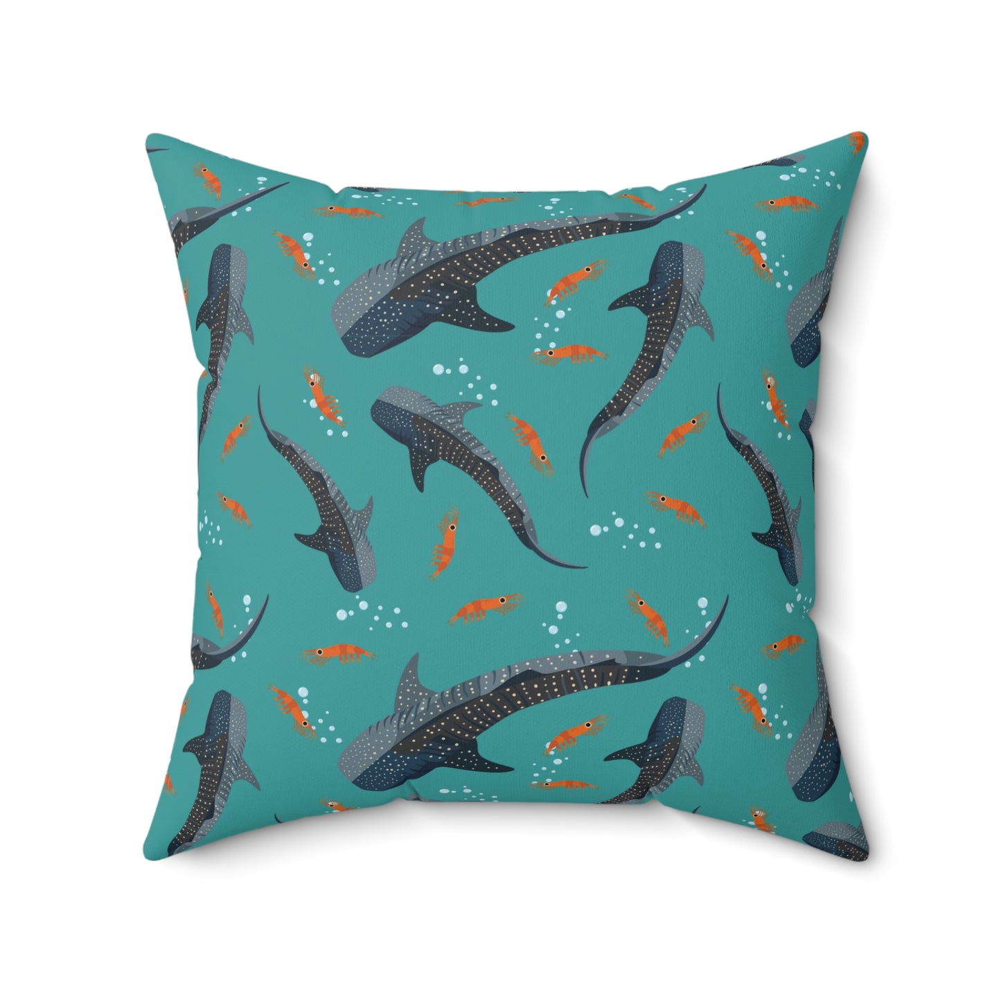Whale Shark Lux Faux Suede Throw Pillow with Insert - 18" x 18", 20" x 20"