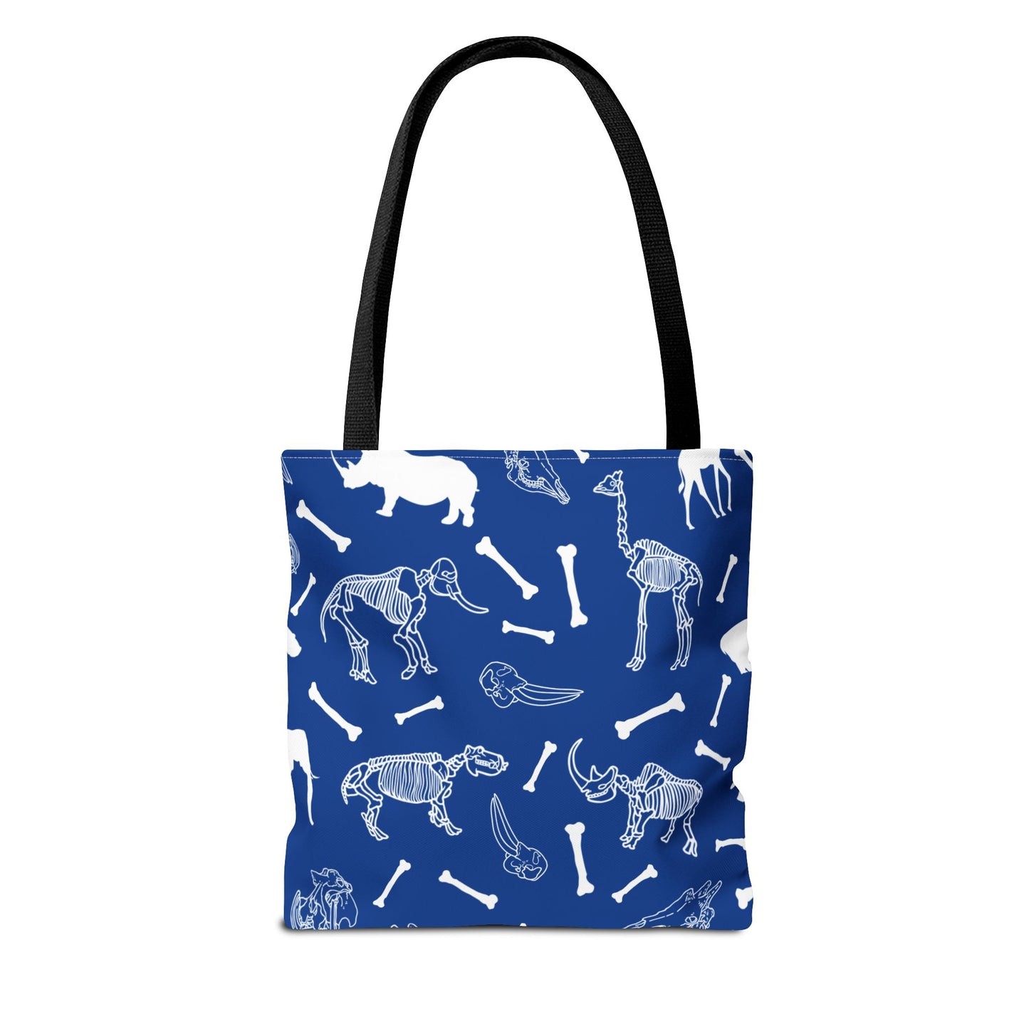 Whimsical Animal Skeletons Tote Bag (Blue), Perfect for Animal Lovers, Halloween, Eco-Friendly Bag, Gift for Pet Owners, Shopping Bag, Halloween Gift