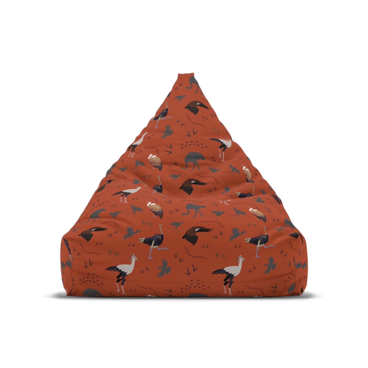 Bean Bag Chair Cover - Safari Bird Pattern (Tsavo Dust)