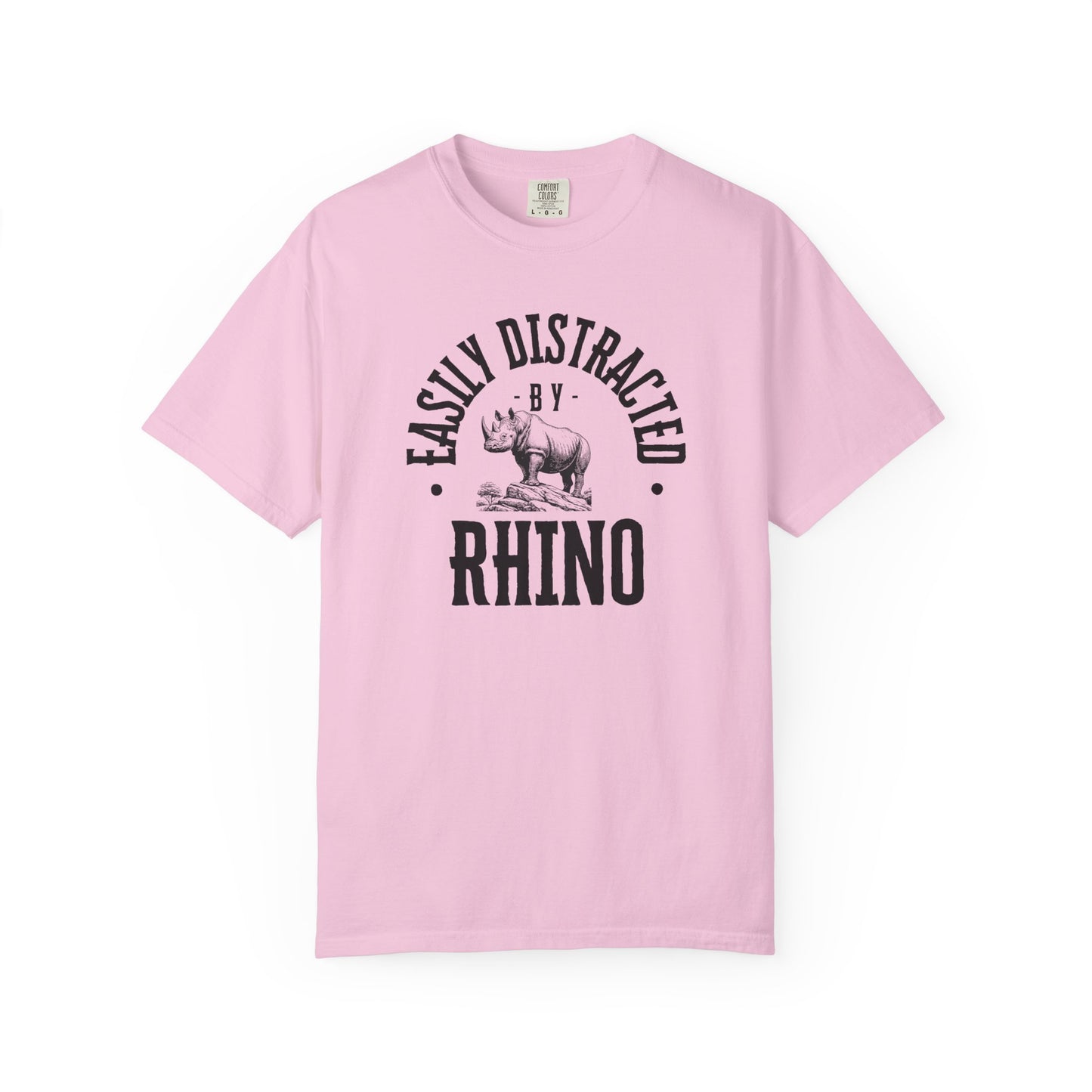 Easily Distracted by Rhino T-Shirt, Funny Gift for Animal Lovers, Casual Unisex Tee, Birthday Gift, Rhino Shirt, Nature Lover Apparel