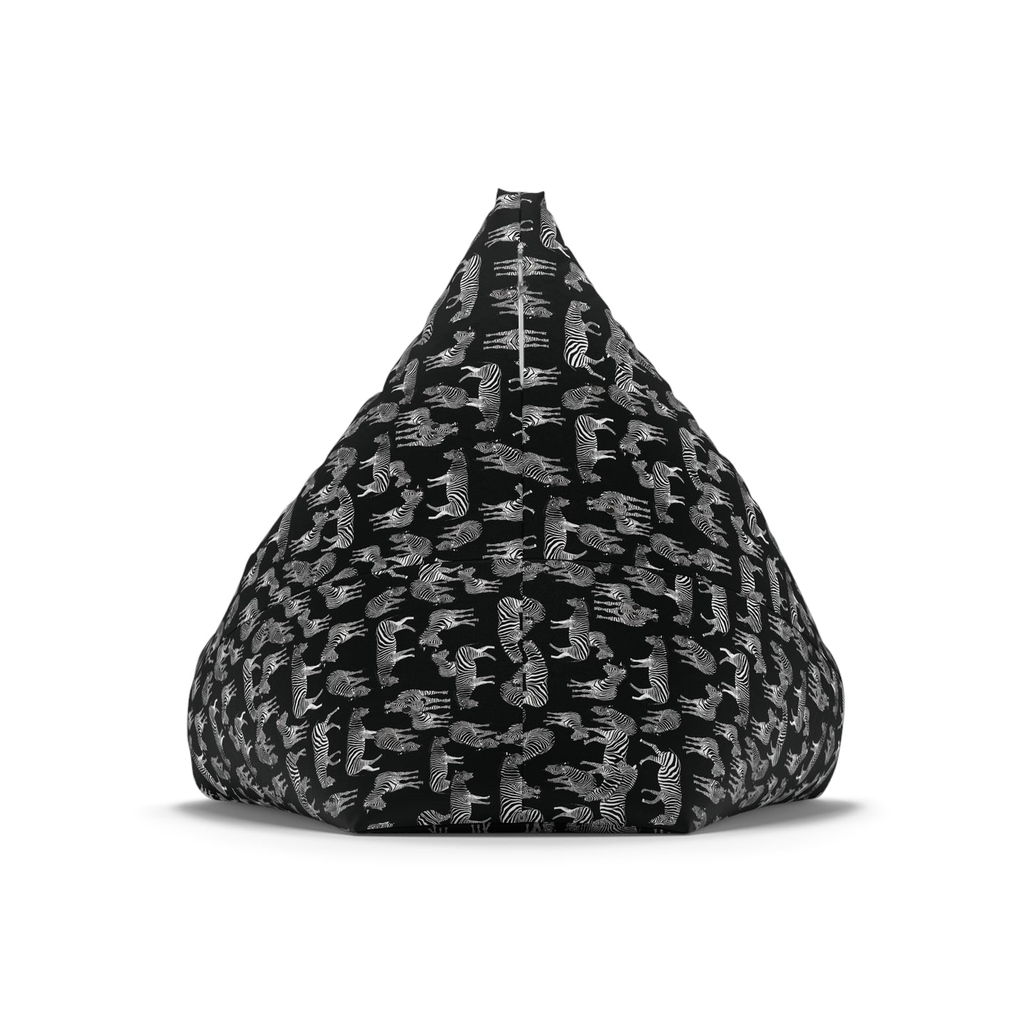Bean Bag Chair Cover - Zebra Herd Pattern (Black)