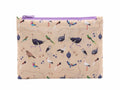 Safari Birds Travel Pouch | Beige Recycled Ripstop Organizer