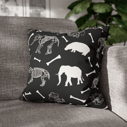 Animal Skeleton Lux Faux Suede Throw Pillow with Insert - 18" x 18", 20" x 20"