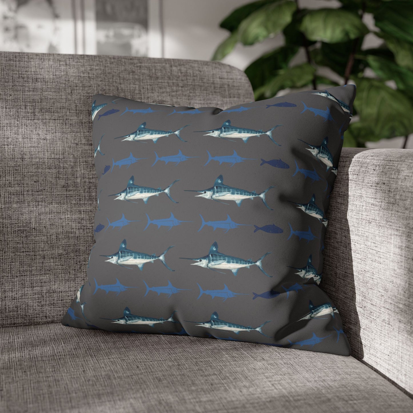 Marlin Lux Faux Suede Throw Pillow with Insert - 18" x 18", 20" x 20"