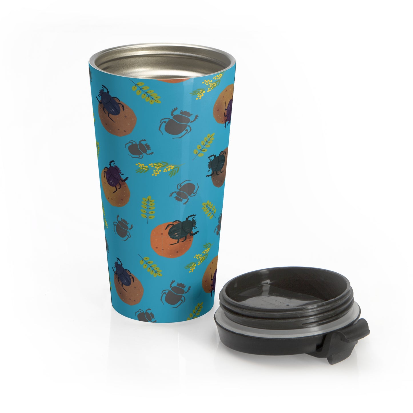 Dung Beetle - Scarab Pattern Stainless Steel Travel Mug