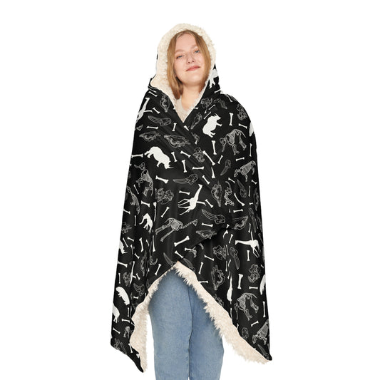 Animal Skeleton Hooded Snuggle Blanket