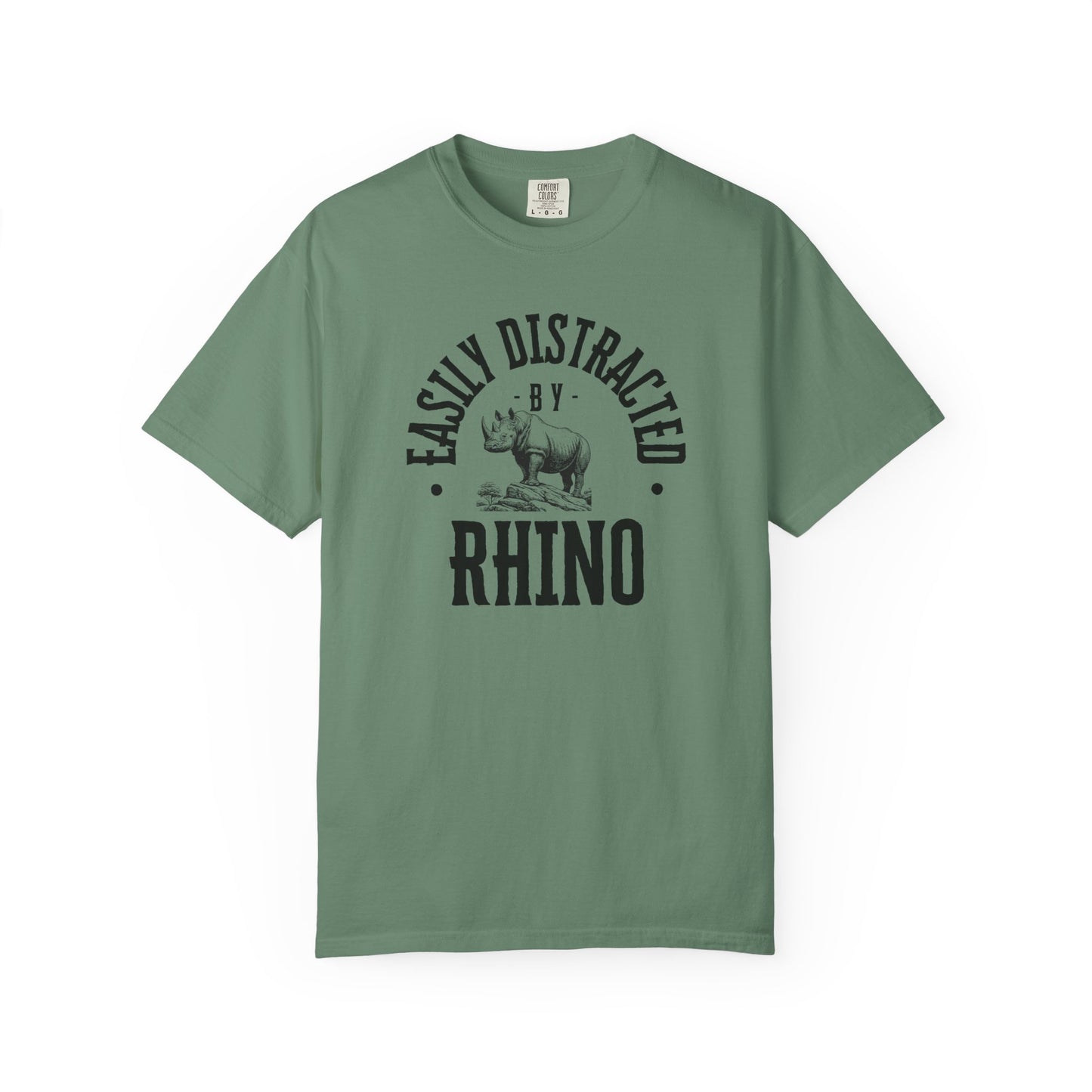 Easily Distracted by Rhino T-Shirt, Funny Gift for Animal Lovers, Casual Unisex Tee, Birthday Gift, Rhino Shirt, Nature Lover Apparel