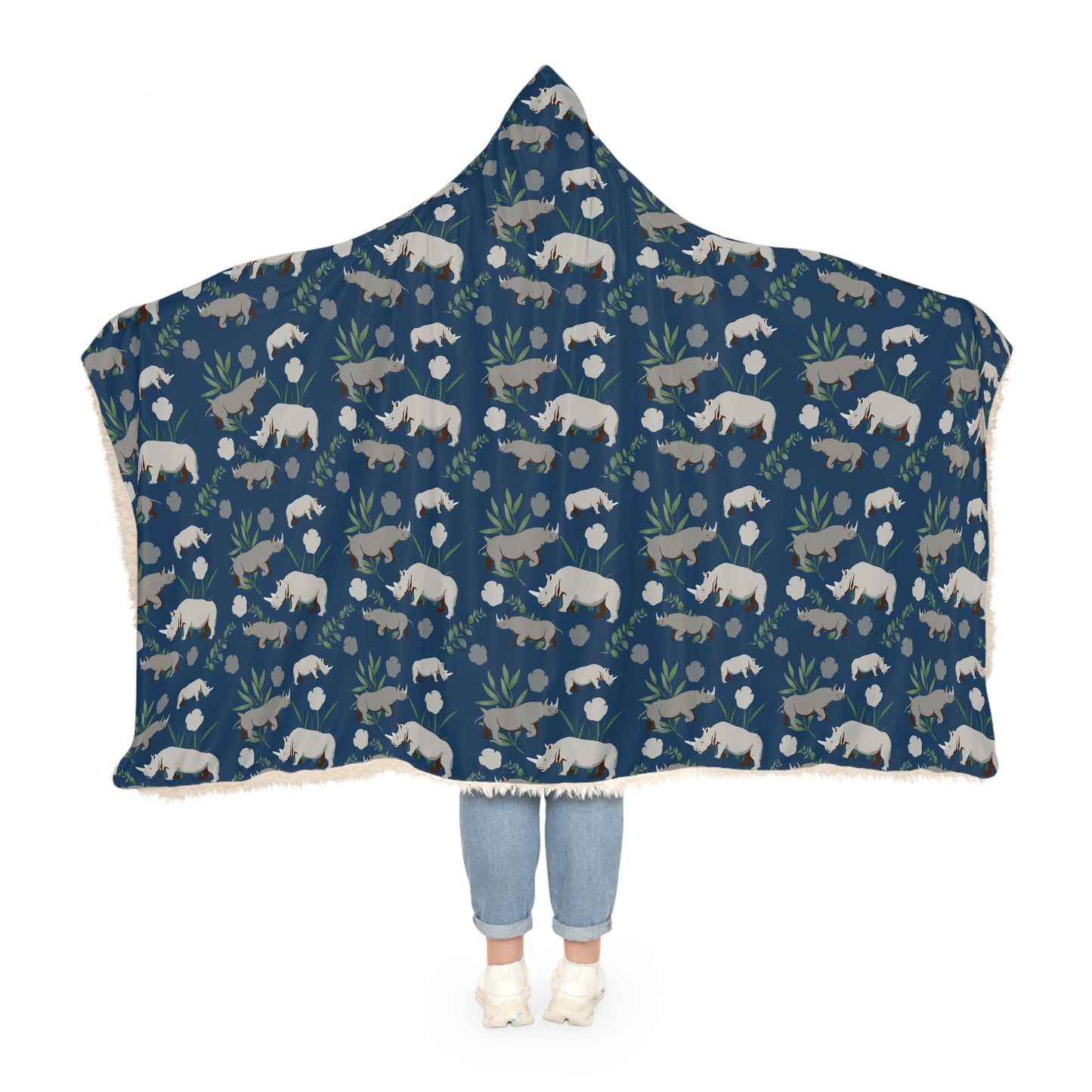 Rhino Crash Hooded Snuggle Blanket