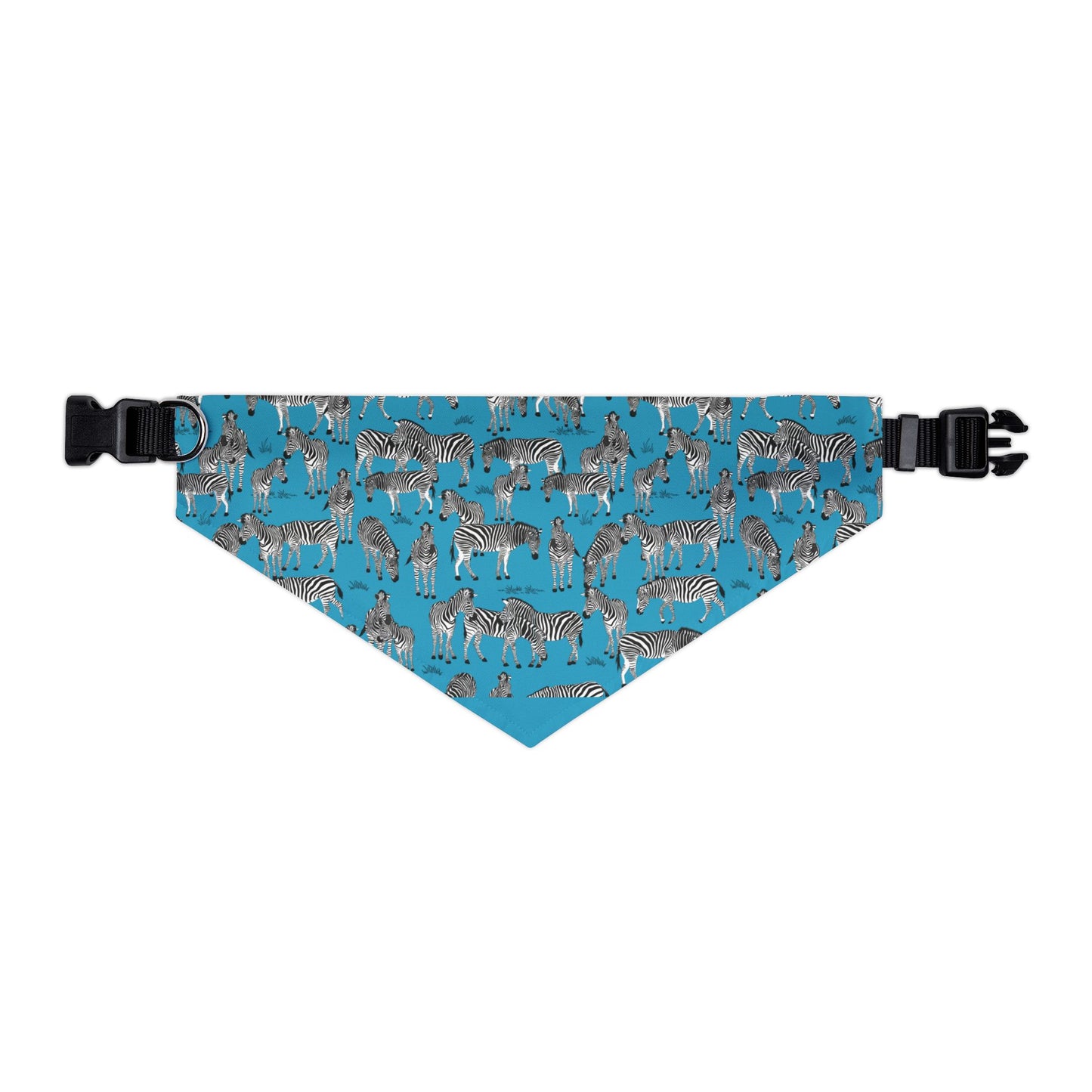 Zebra Herd Pet Bandana Collar for Dogs (Turquoise), Cute Dog Fashion, Summer Pet Accessory, Gift for Dog Lovers, Dog Birthday Bandana