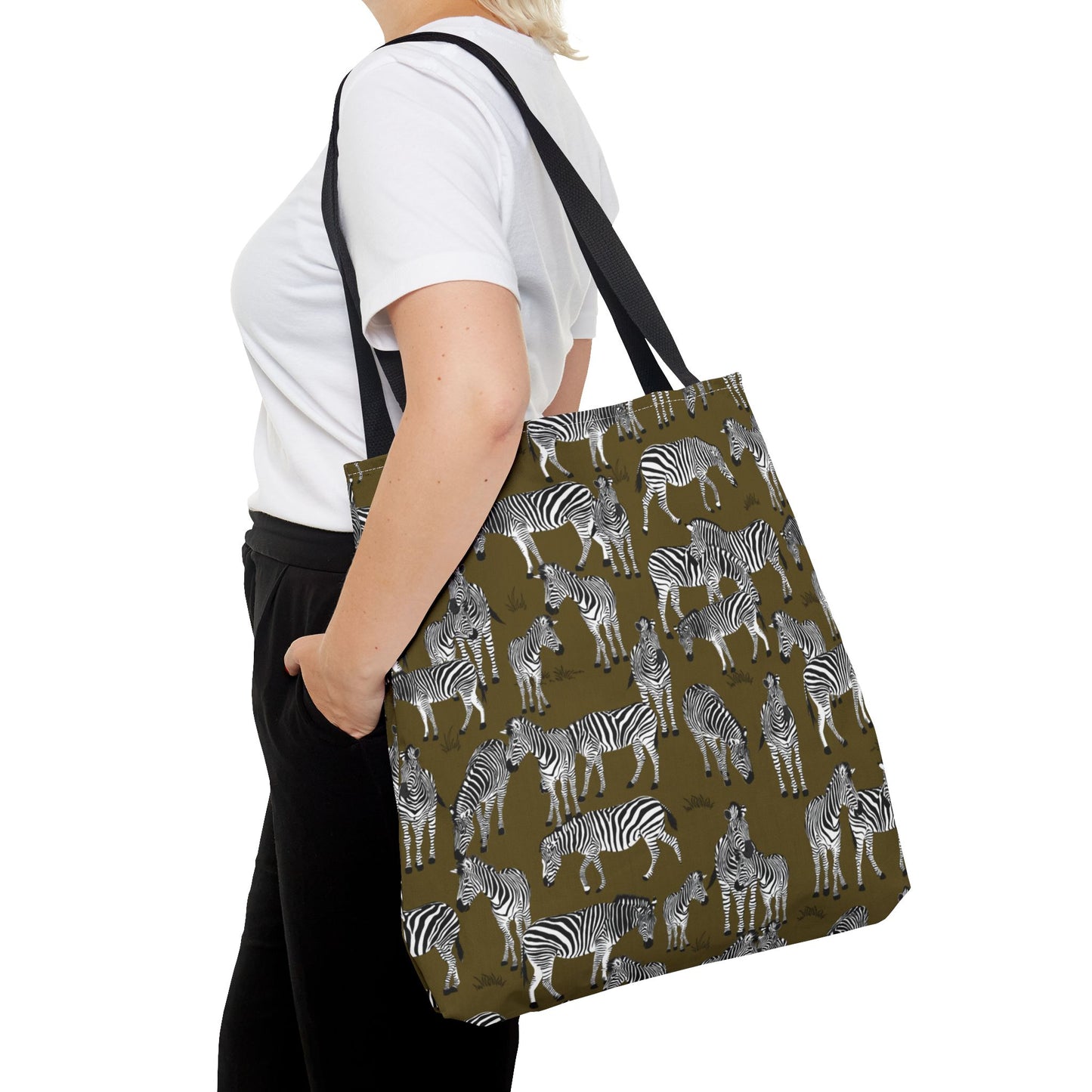 Zebra Herd Tote Bag