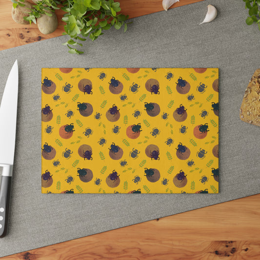 Dung Beetle Glass Cutting Board