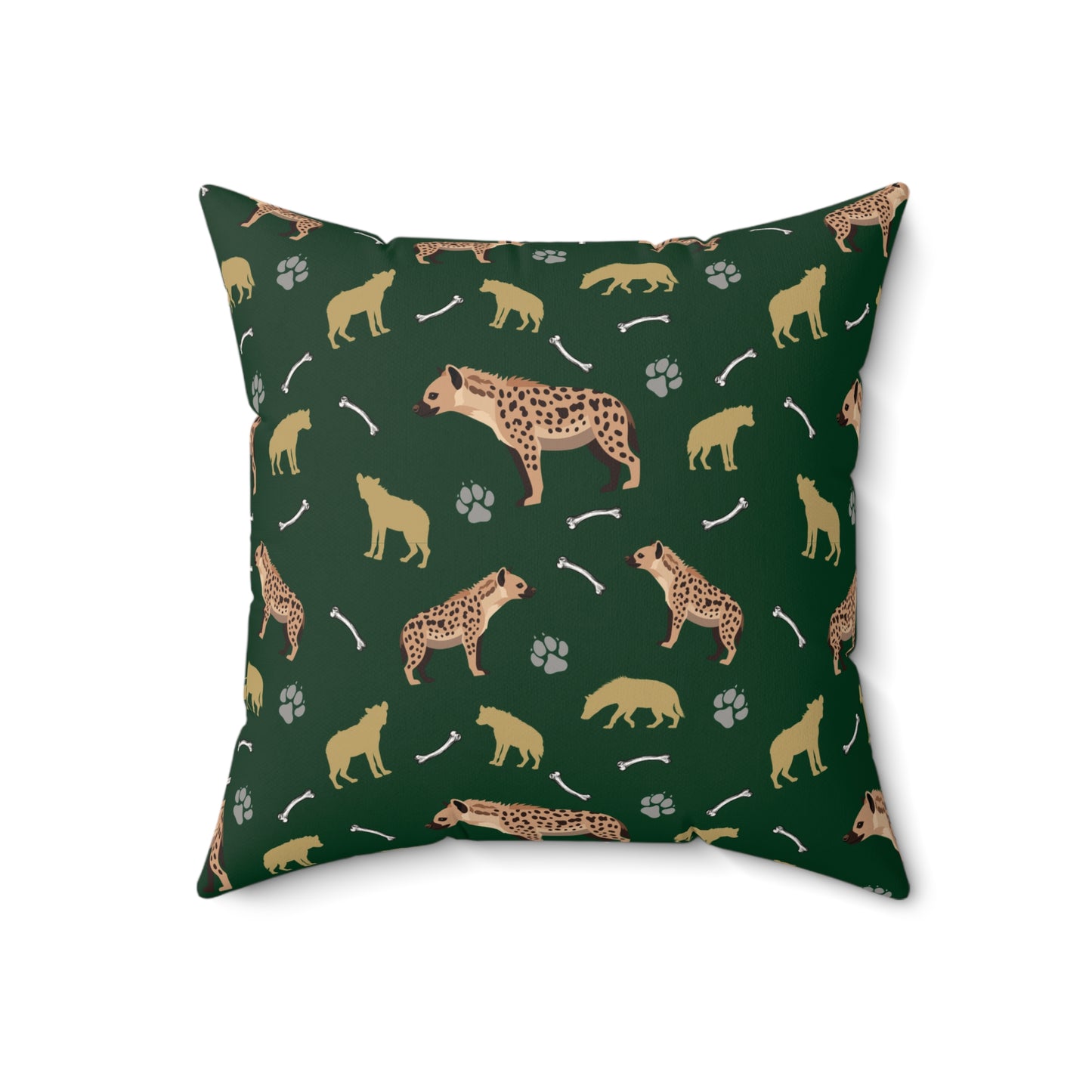 Hyena Clan Lux Faux Suede Throw Pillow with Insert - 18" x 18", 20" x 20"