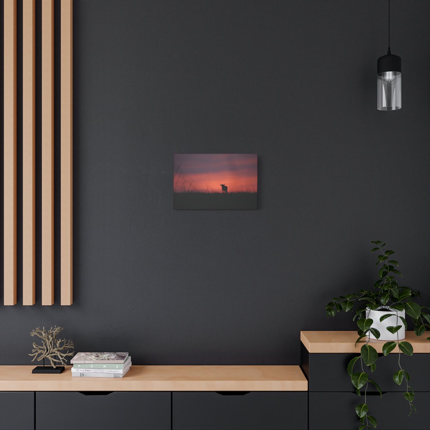Canvas Art “Wildebeest at Dusk”